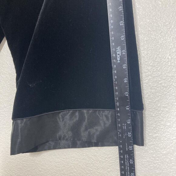 Jonquil by Diane Samandi Kimono Robe Small Black Velvet Satin Trim 3/4 Sleeve - Picture 8 of 14